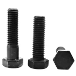  Black Hex Bolt, UNC Grade 5 Size 1 1/4×4 inch  Black     