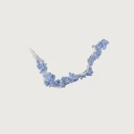 إكليل الورد فلورنس، لون أزرق، مقاس 150×15 سم