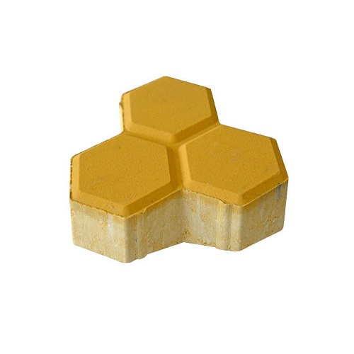 Delta Interlock Paver Tiles Thickness 8 cm Size 8.7×17.7 cm Yellow | Artic