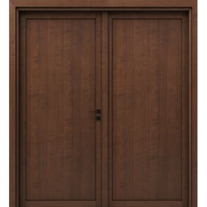 Entrance Premium Double Door Natural Wood 220x235 cm 6 cm Thickness Dark Brown | YT-57325480