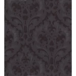 ورق جدران ايطالي لون رمادي داكن تصميم كلاسيك، مقاس 10 م×0.70 م، موديل 15056