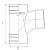 قسام UPVC °87.5 مقاس 200 مم، طول 365 مم، لون رمادي | Cosmoplast - Image 2