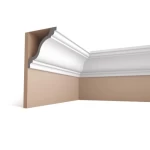 PU Foam Interior Decorative Cornices, Size 244x12x13 cm, White Color | Zakharef Company