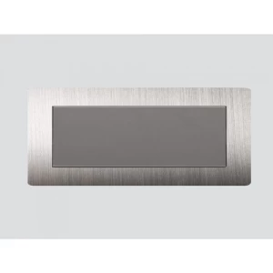 Cover Plate Art DNA E62, 7×14 cm, Silver Steel Color | Art DNA