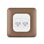 فيش كمبيوتر كات 6 مزدوج، لون نحاسي، 7×7 سم، SAC102 | سبكترا 