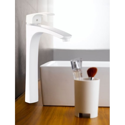 White Washbasin Faucet Long, White Color | Algafary Sanitary ware