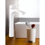 White Washbasin Faucet, Long