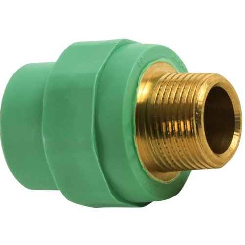 PPR Plastic Coupling with Male Thread Size 20×1/2 mm Green Color | Al Zamil Tanks