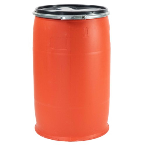 Polyethylene Plastic Container 220 Liter, Diameter 58 cm, Orange | AL-FURIDI FACTORY FOR PLASTIC INDUSTRIES