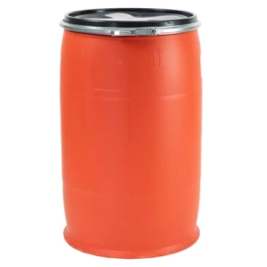 Polyethylene Plastic Container 220 Liter, Diameter 58 cm, Orange | AL-FURIDI FACTORY FOR PLASTIC INDUSTRIES