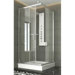 Glass Shower Cabin with Square Shower Tray Size 100×100 cm | Abyat Company