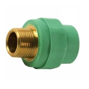 Plastic PPR Male Union Size 25 mm Height 26.00 mm Green Color | Al-Rajhi Pipes