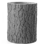 وعاء نباتات فايبر اسمنتى، مقاس 40x 60 سم، رمادى، اسطوانى الشكل 