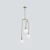 Pendant Chandelier, Gold Color, Diameter 330 mm, Height 750 mm, Cable Length 2000 mm, 3 Bulbs
