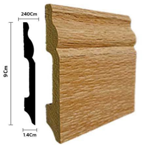 PS Fiber Skirting Thickness 1.4 cm Size 240×9 cm Light Brown | YT-86017624