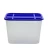 HDPE Plastic storage container grid with lid, dimensions 44×32×52 cm, 35L capacity, white with blue lid color, model DWXU7