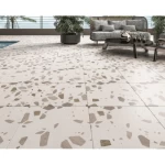 بلاط ارضيات سيراميك خارجي سمك 15 مم مقاس 50×50 سم، بيج، موديل برودي