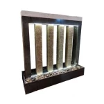 Luxury Decorative Marble Waterfall With Lighting, Beige Color, Size 170 × 40 × 175 cm, Product Number Y-0788