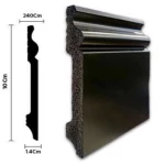 نعلات فايبر PS، سمك 1.4 سم، مقاس 240×10 سم، لون أسود ، رقم الصنف 4722