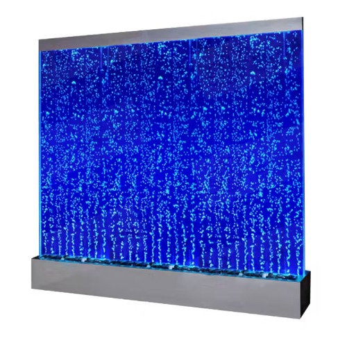 Illuminated Acrylic Decorative Waterfall 183×153×28 cm, Grey Color | Zahrat Al Rayyan Establishment