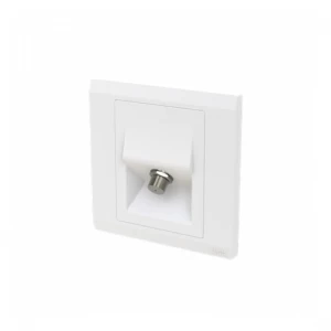 Socket 1 Gang SAT OUTLET 7×7 cm White Color, ABB Brand | Green Home Trading