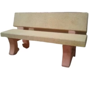 كراسي حدائق خرسانية مسلحه كسر رخام لامع مع مسند ظهر طول 200 سم عرض 40 سم ارتفاع 91 سم بيج | متجر ماتكل