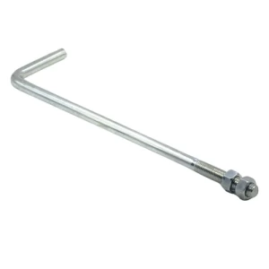White Zinc Plated Anchor Bolt L Type 1/2 inch 400 mm | AOBSCO