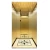 Golden villa elevator, 320 KG load, 4 passengers, 0.4 m/s speed, side-opening door, luxury mirror finish