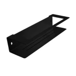 Glass Shower Shelf,  Dimensions 300x100x65 mm, Matte Black Color