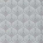 ورق جدران تصميم كلاسيك لون رمادي، طول 10 م، عرض 0.53 م