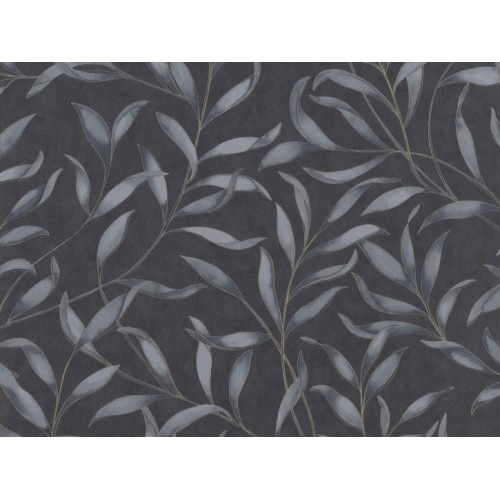 Dutch Leaf Patterned Wallpaper 10 m x 0.53 m Dark Gray, Model 221320 | Balbaid Decor Company