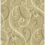 Classic wall covering, dark beige color, length 10 m, width 0.53 m, model number BC61107