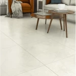 Indoor ceramic floor tiles, thickness 10 mm, length 60 cm, width 60 cm, light beige color |  Saudi Ceramics