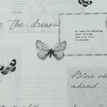 Vinyl Wall Decoration, Youthful Design, Size 15.6m×106cm, black with gray Color