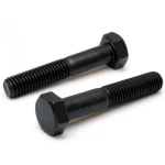 Half Thread Black Hex Bolt, UNC Grade 5 Size 3/8×2   inch     