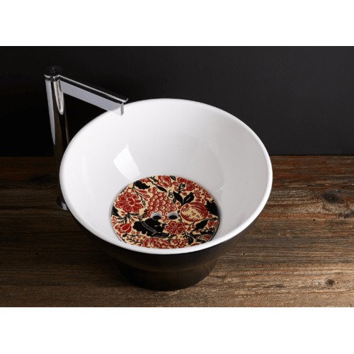 Ceramic Counter Top Wash Basin Round Shape 38 cm, Natura Color | Hatch Company
