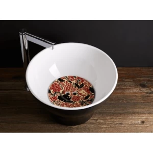 Ceramic Counter Top Wash Basin Round Shape 38 cm, Natura Color | Hatch Company