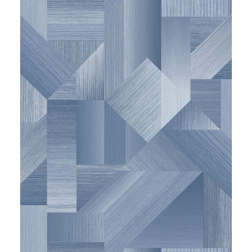 Spanish Geometric Wall Covering 10 m x 0.53 m Blue, Model G56624 | Balbaid Decor Company