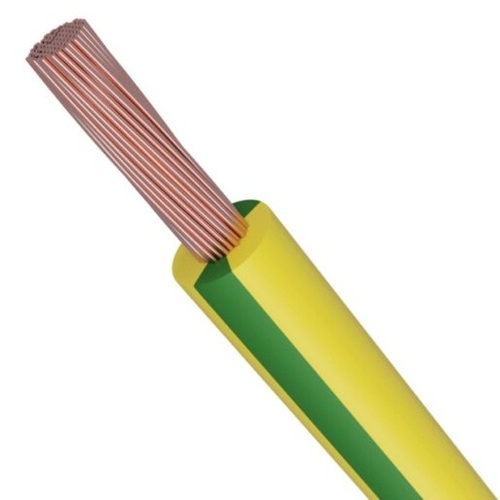70mm2 NYA Electric Wire 450/750V, Stranded Copper, PVC 90°C Insulated, Yellow/Green | Asharqiyah Cables Company for Industry