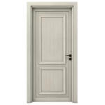 Premium natural wood door, off-white color, size 235 x 115 cm, thickness 6 cm, model EX02