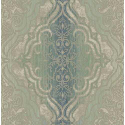 Classic Wallpaper 10m x 0.53m Green Color, Model BC60602 | Balbaid Decor Company