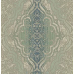 Classic Wallpaper 10m x 0.53m Green Color, Model BC60602 | Balbaid Decor Company