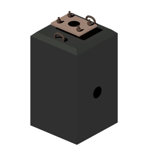 قواعد أعمدة إنارة خرسانية 60×60×60 سم مسلحة 2 هوك قطر مسمار التثبيت 30/1000 مم معزولة | متجر ماتكل