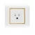 Electrical Switch socket 1g 15 Amp Alfanar Model  Omnia Size 7x7 Colour White with Gold Ring
