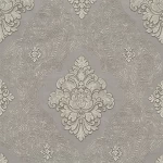 ورق جدران ايطالي لون رمادي داكن، طول 10 م، عرض 1.06 م، موديل 83409