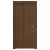 أبواب بريميوم للمداخل، لون بني غامق، مقاس 235 × 115 سم، سمك 6 سم، موديل EX07