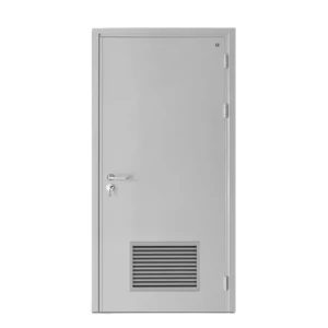 Fire Door Model SF/SD Stainless Steel 1950×900 mm Gray with Bottom Louver | SFFECO