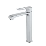 Automatic Washbasin Tap, Chrome Color, Tall 