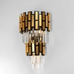 Golden Ceiling Light, 32 cm Width, 55 cm Height