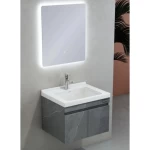 Modern Wooden Wash Basin, Size 60×48 cm, with LED Mirror